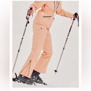 Free People Movement 🍑 ALL PREPPED BIB SKI PANTS WINTERMELON